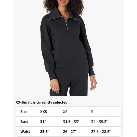The Drop “Murphy” Half-Zip Sweatshirt | Black | Size Large NWT - Picture 7 of 7
